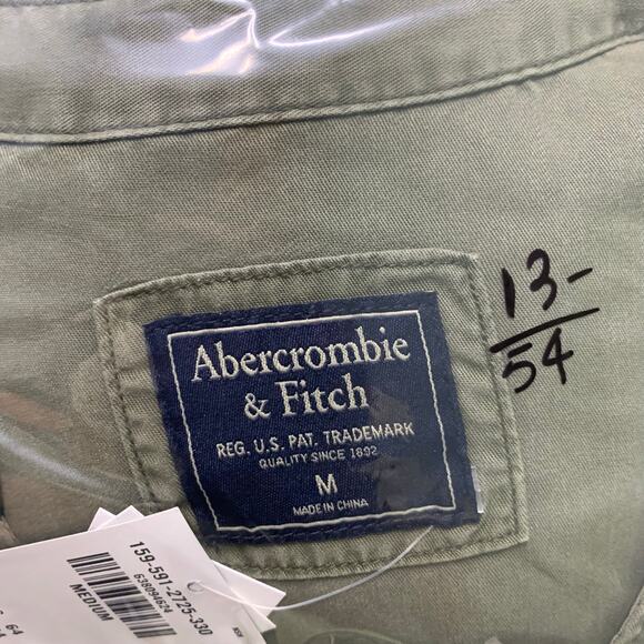 NEW $68 Abercrombie & Fitch‎ Olive Belted Shirtdress Long Sleeve SZ M - Picture 11 of 11